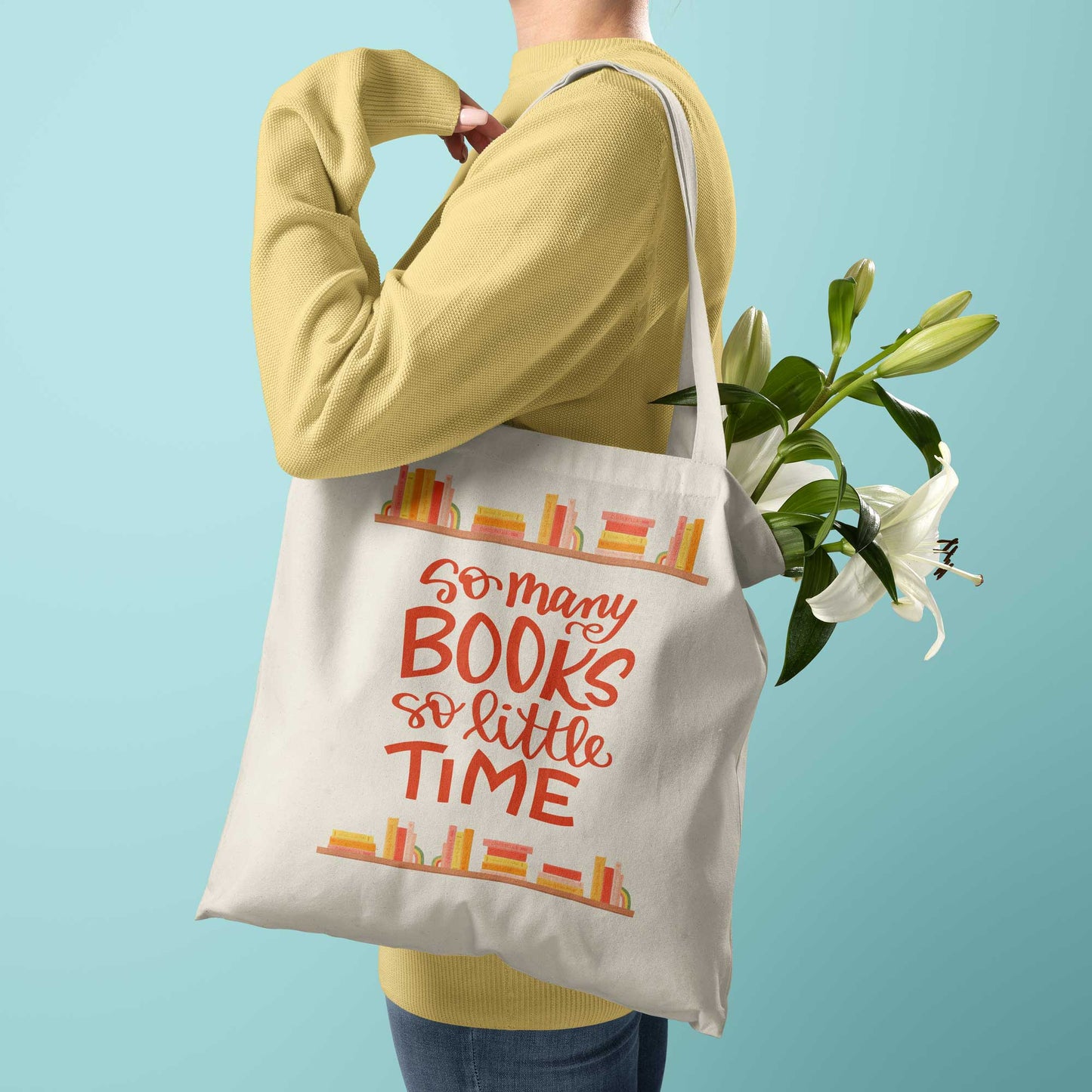 Book Lover Canvas Tote Bag