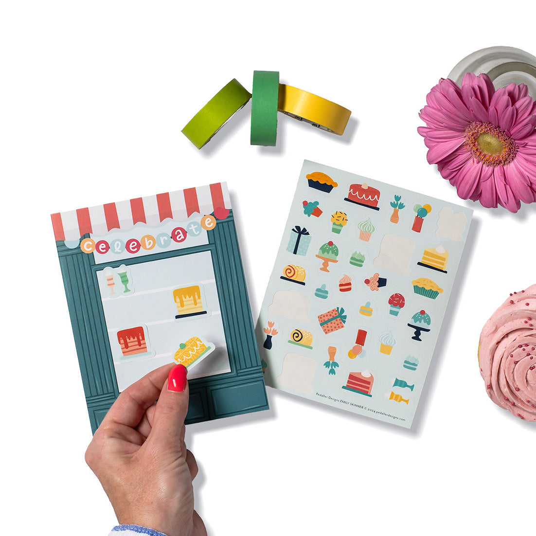 Bakery Create-A-Scene Sticker Birthday Card