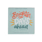12 month wall calendar featuring illustrations of happy quotes in a bright colour palette.