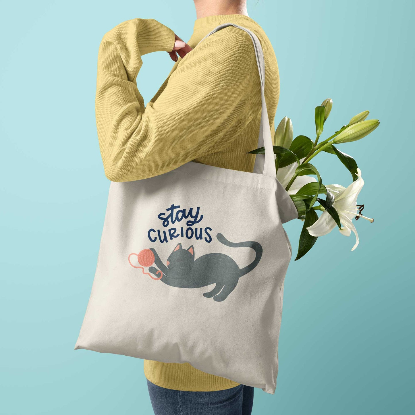 Cat Canvas Tote Bag