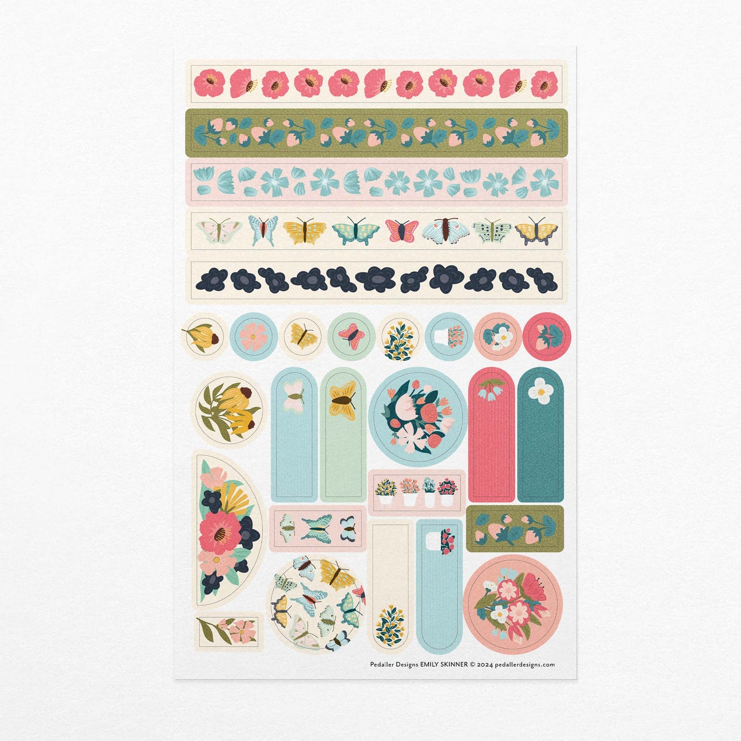 Gardening Journal sticker sheet for planners.