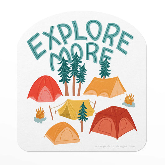 Explore More Camping Vinyl Sticker