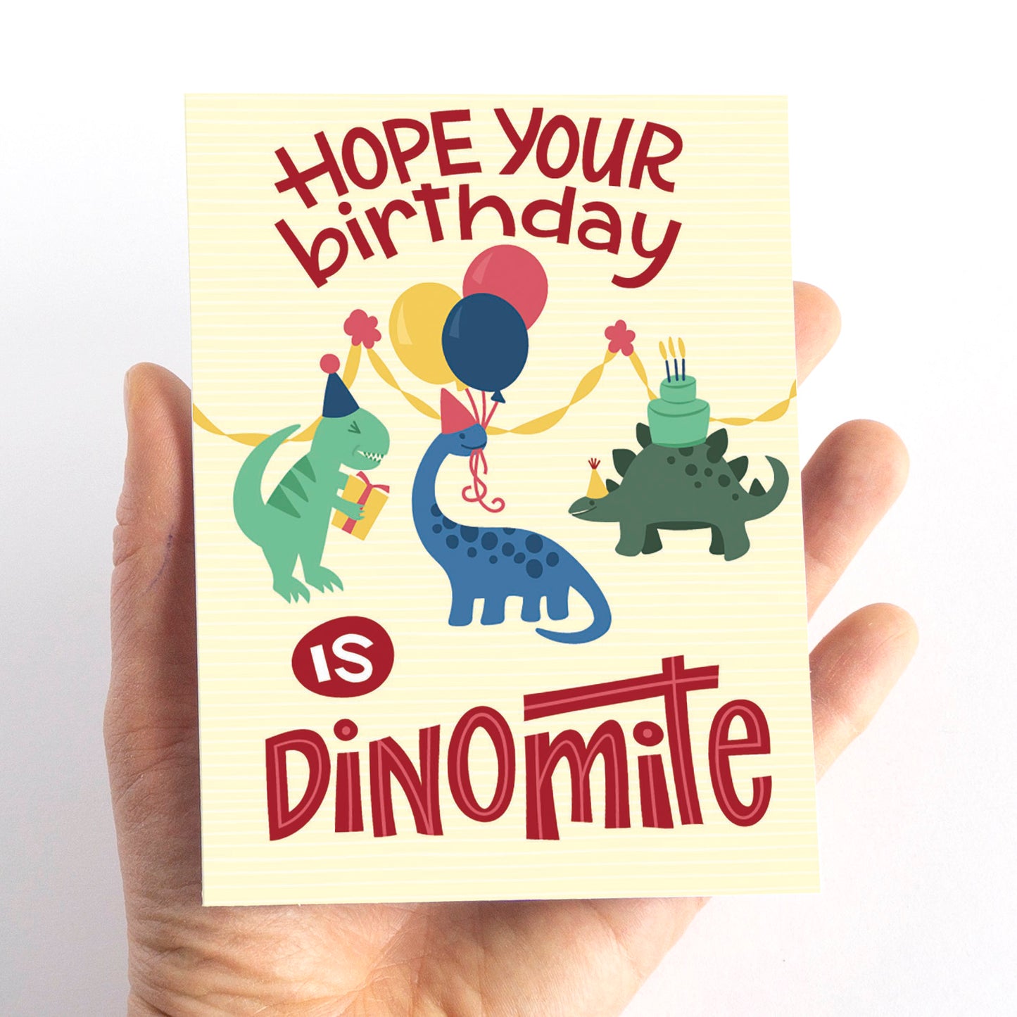 Dino-mite Children's Dinosaur Birthday Card