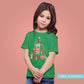 Kid's Dog Christmas Tree T-Shirt - Green