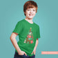 Kid's Dog Christmas Tree T-Shirt - Green