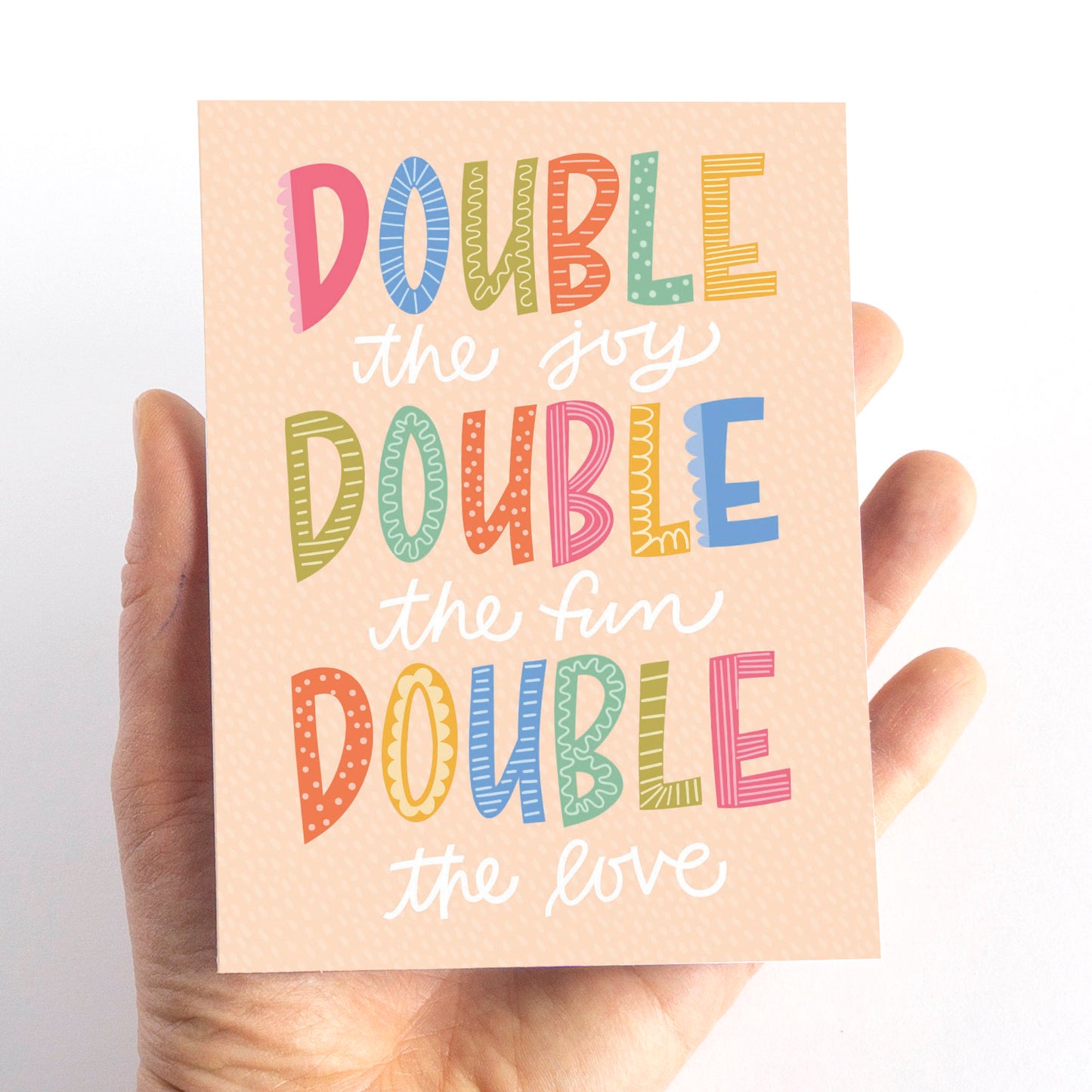 Double the Joy New Baby Card for Twins