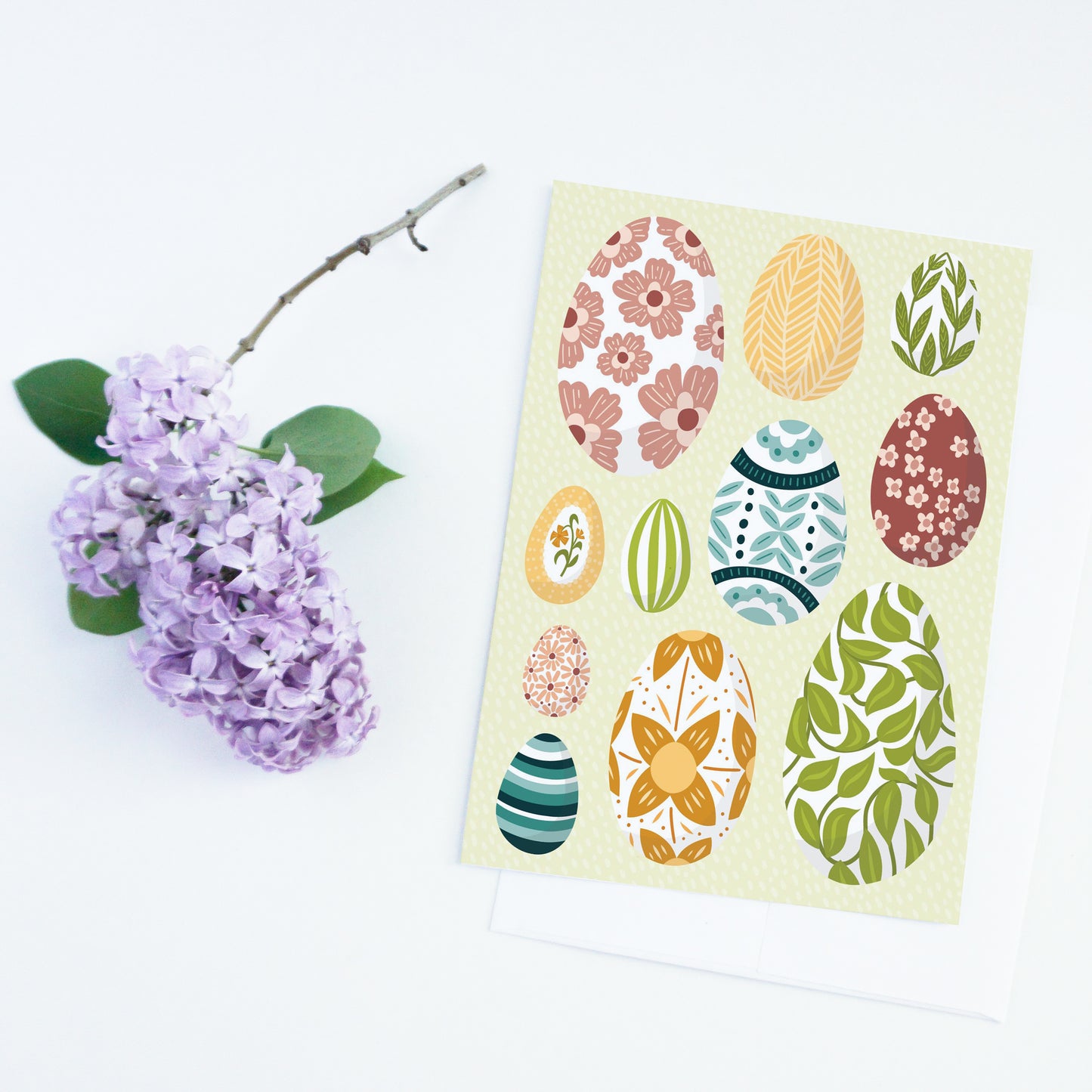 Easter Eggs Greeting Card