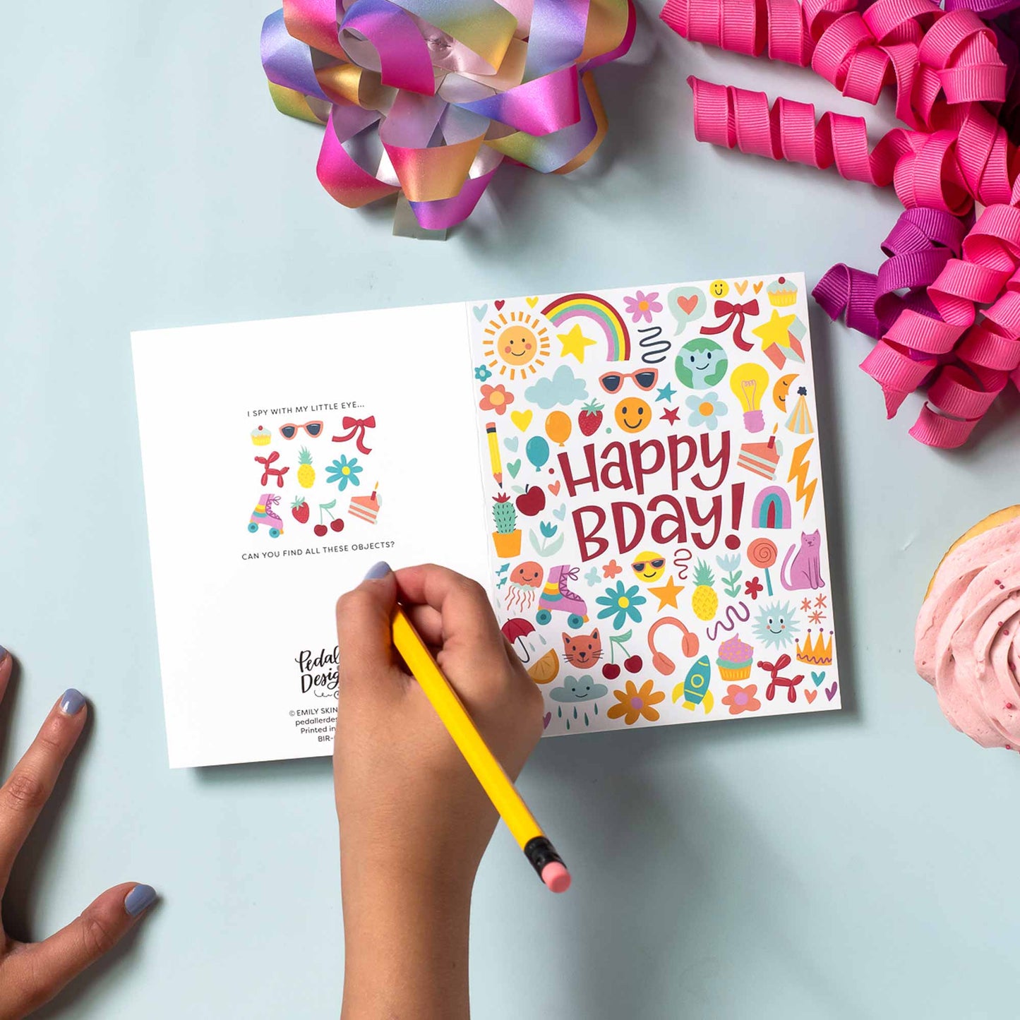 Eye Spy Birthday Card for Girls