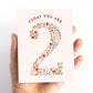 Floral Second Birthday Card