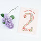 Floral Second Birthday Card