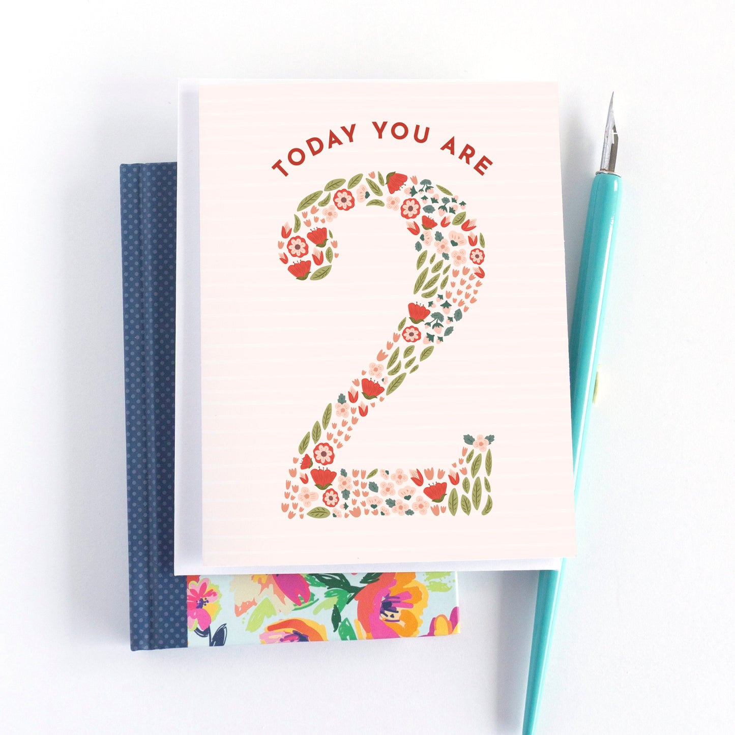 Floral Second Birthday Card