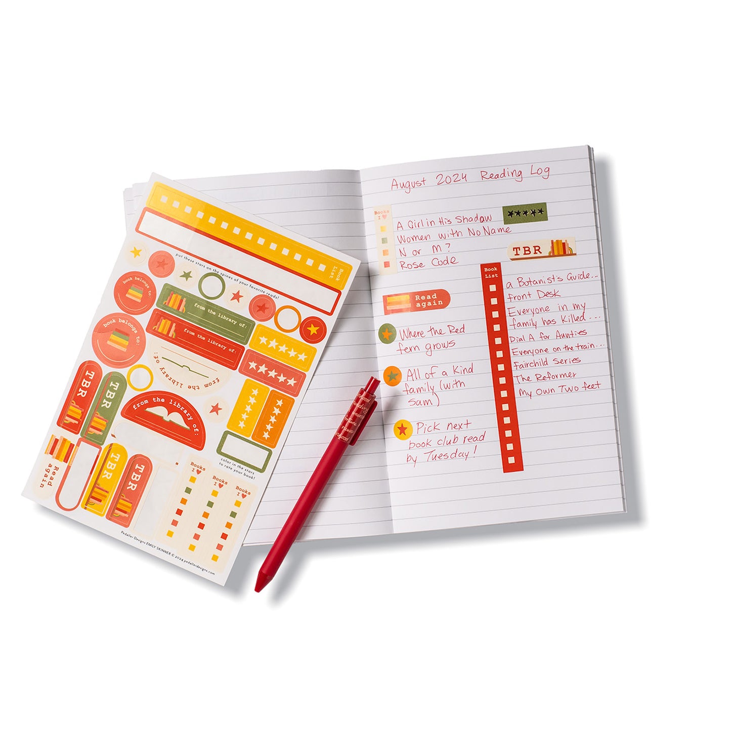 Book Journaling Sticker Sheets