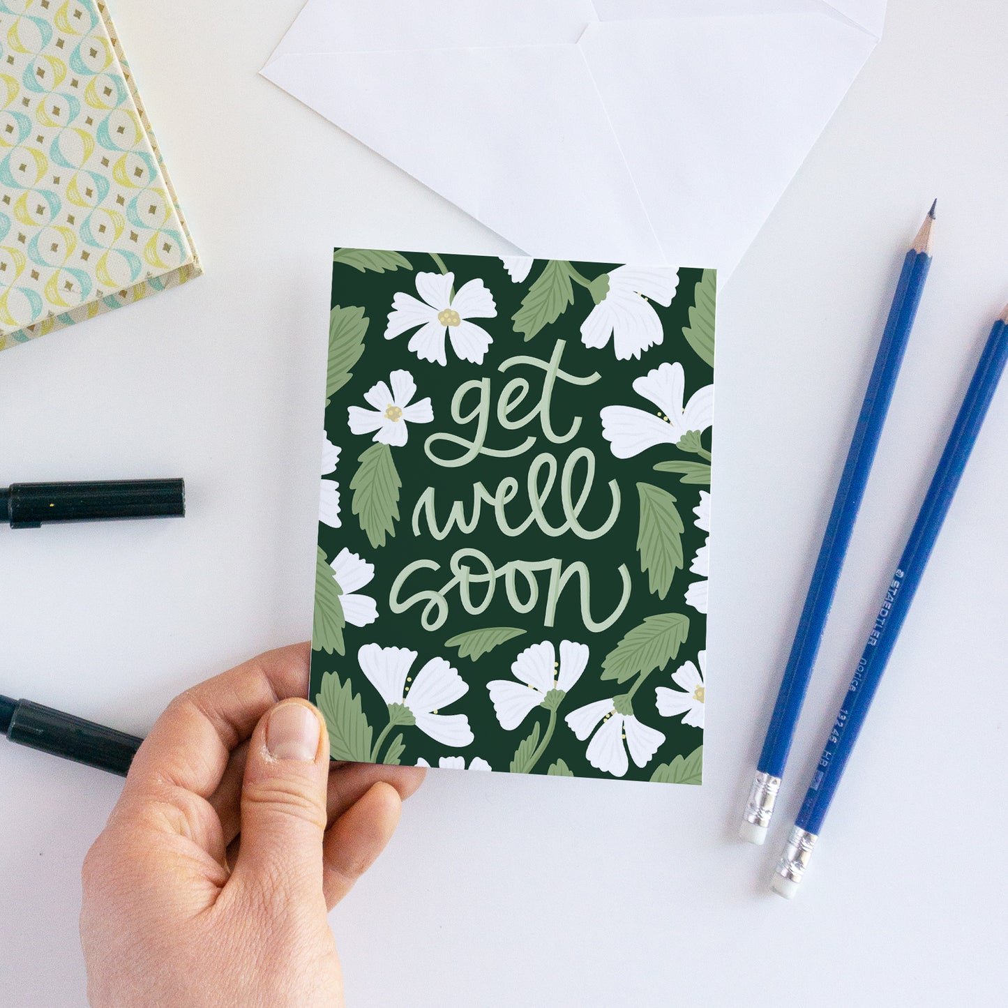 Floral Get Well Soon Card