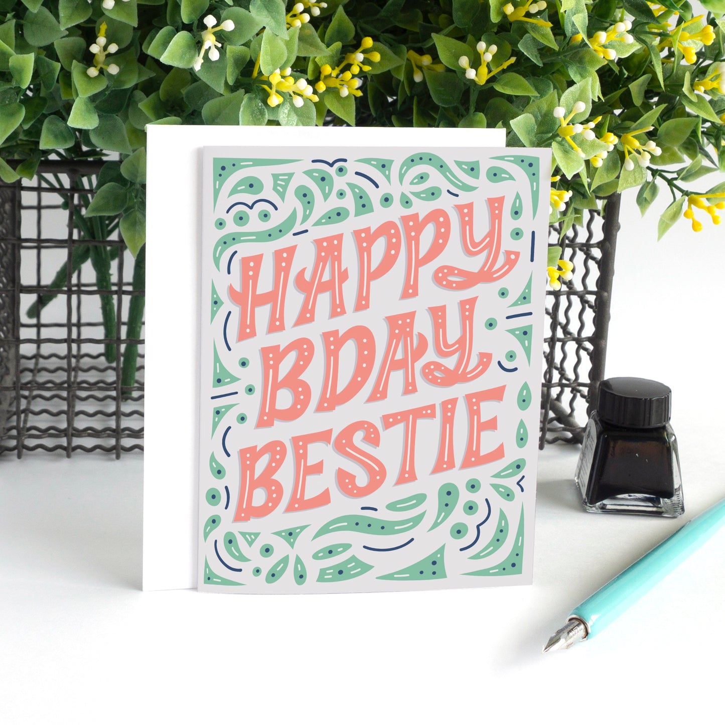 Happy Bday Bestie Birthday Card