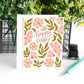 Pink Floral Happy Easter Card