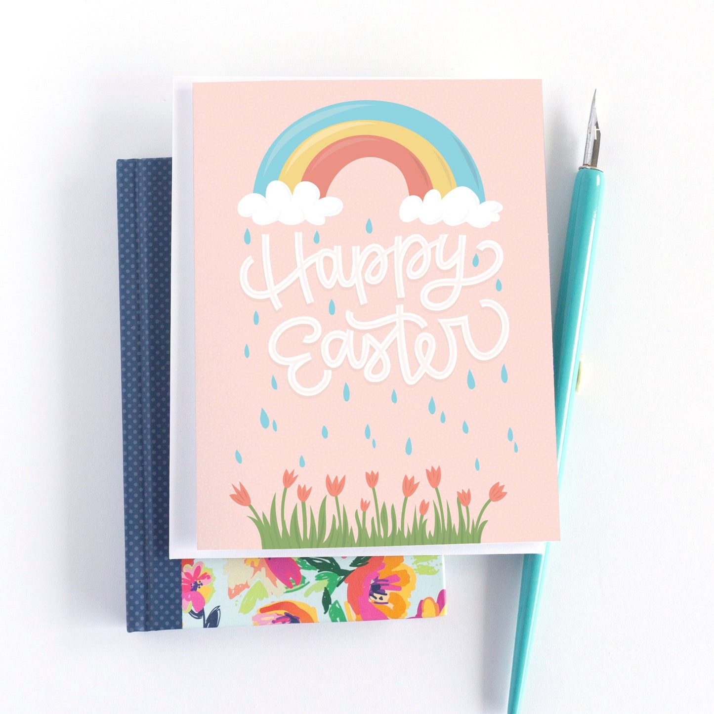 Rainbow Happy Easter Card