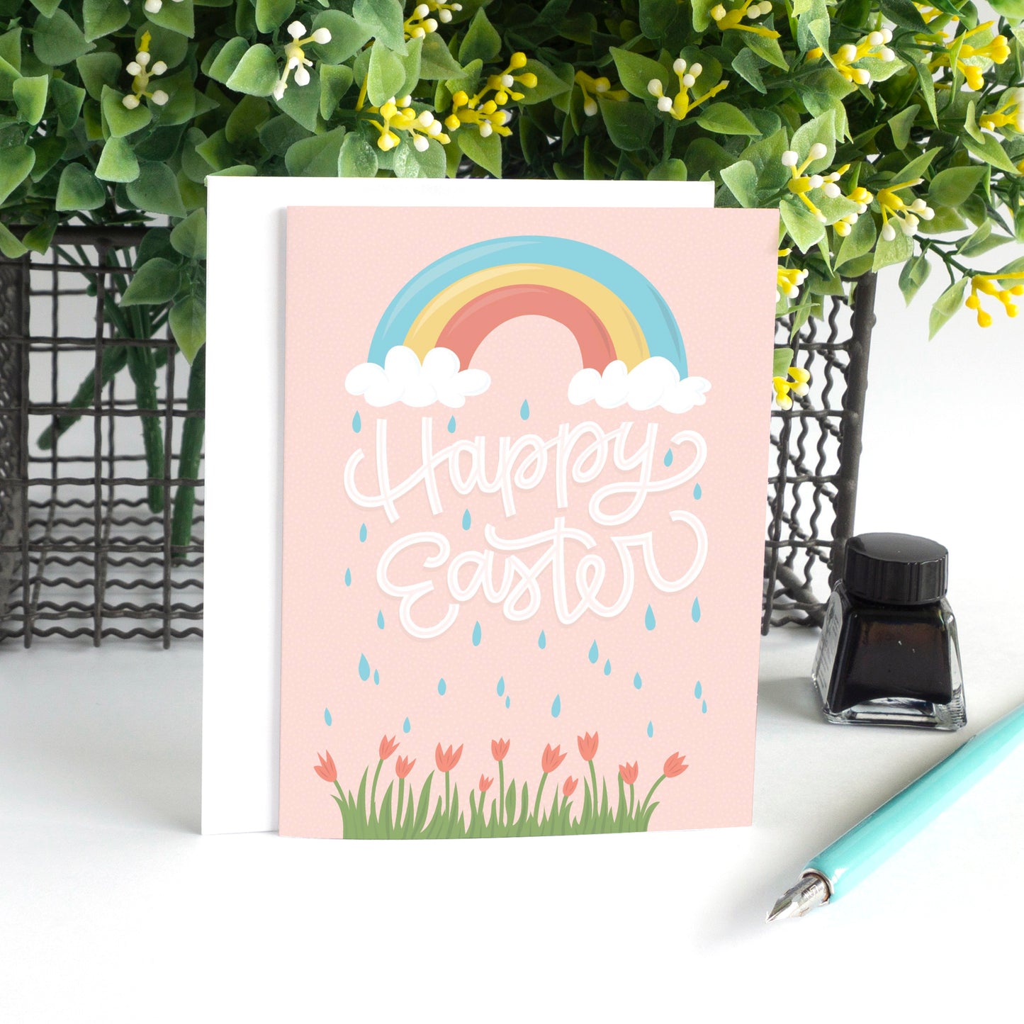 Rainbow Happy Easter Card