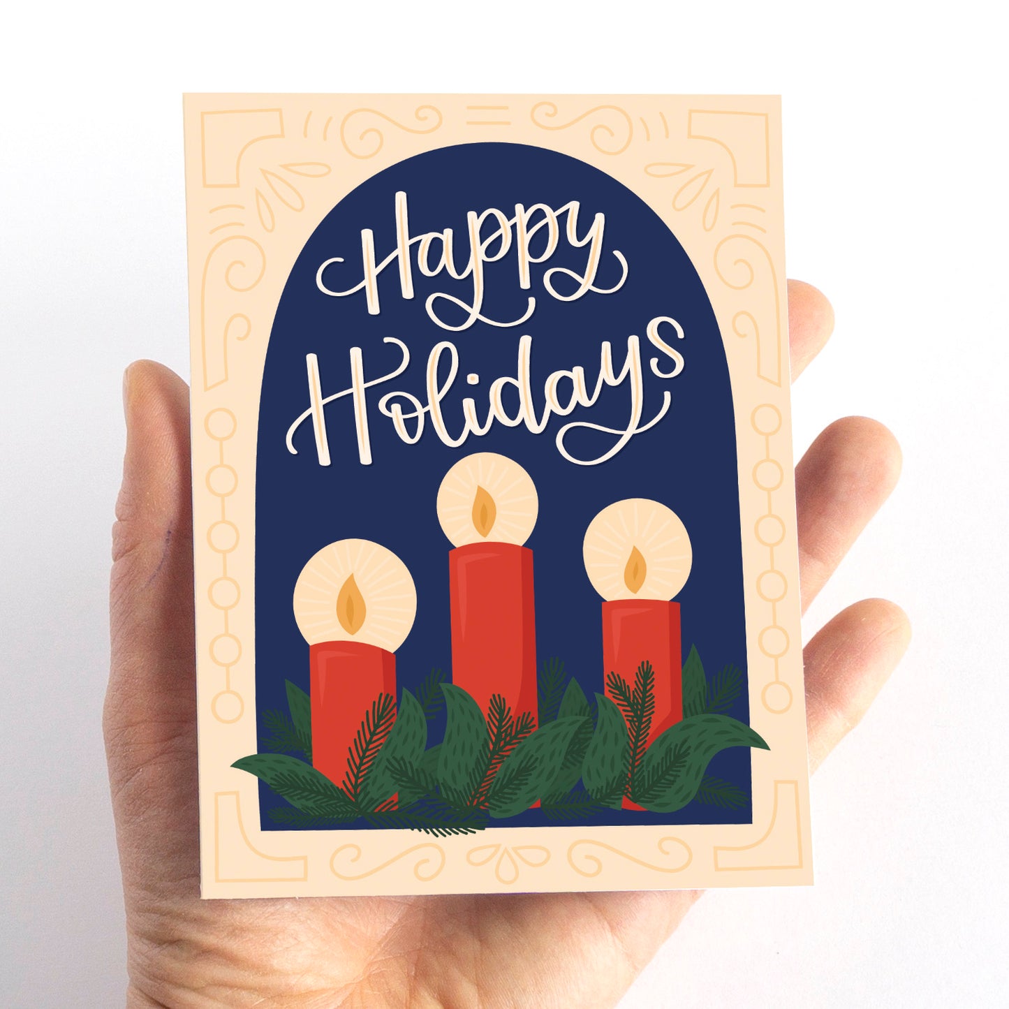 Happy Holidays Candle Card