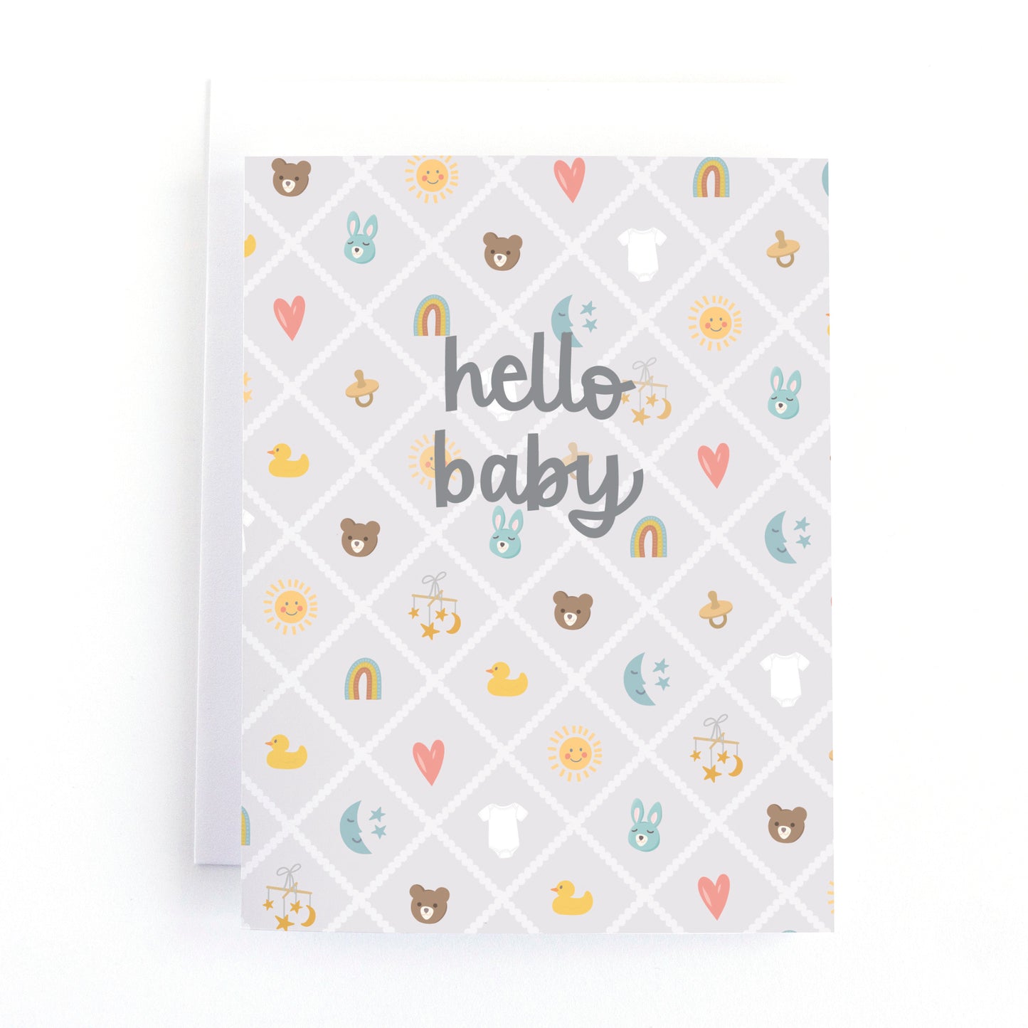 Cute Baby Icons New Baby Card