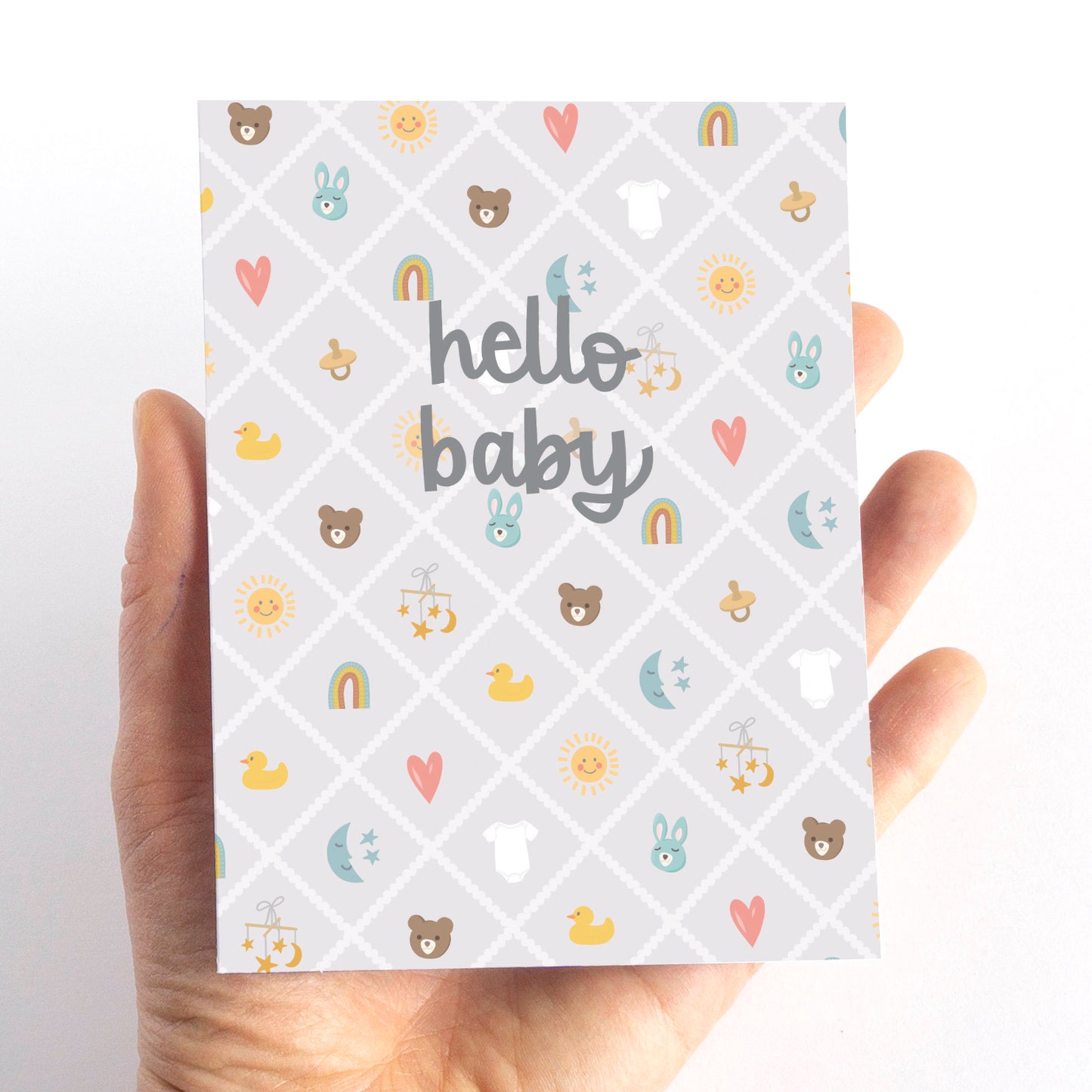 Cute Baby Icons New Baby Card