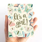 It's a Girl Butterfly New Baby Card
