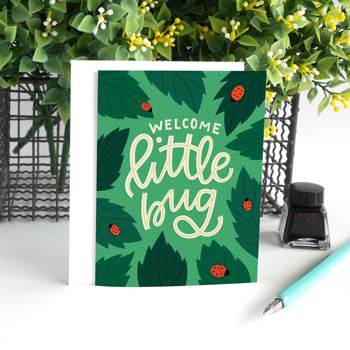 Welcome Little Bug Baby Card