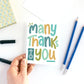 Many Thanks Thank You Card