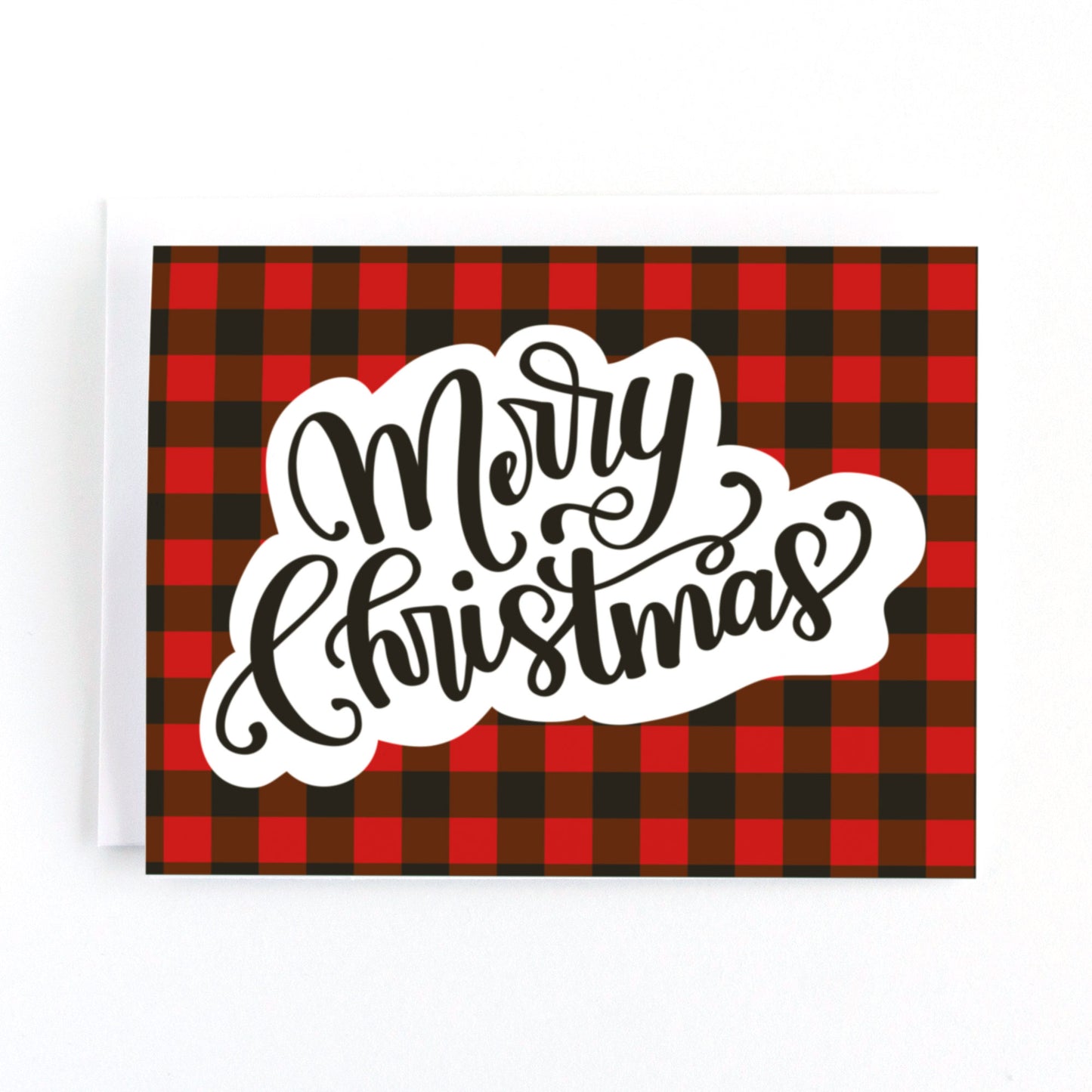 Plaid Merry Christmas Card