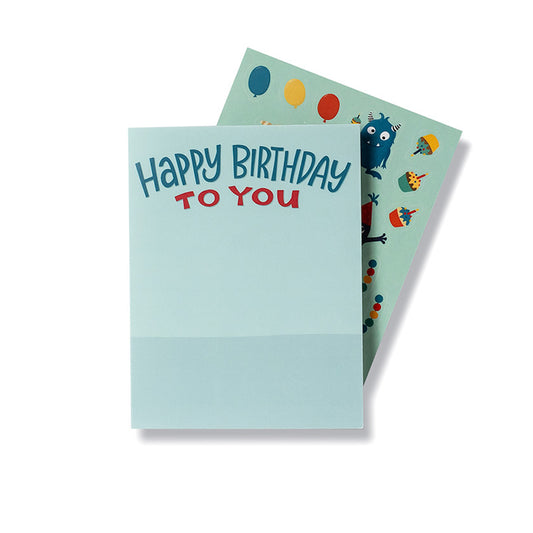 Monster Create-A-Scene Sticker Birthday Card