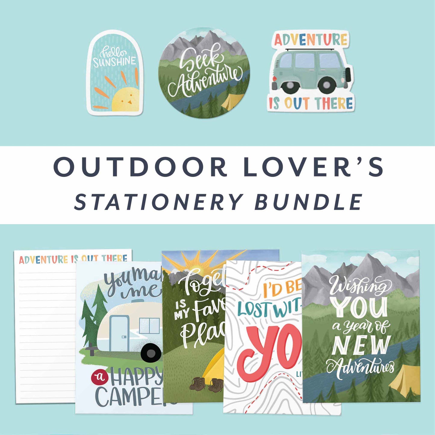 Camping Lovers Stationery Bundle