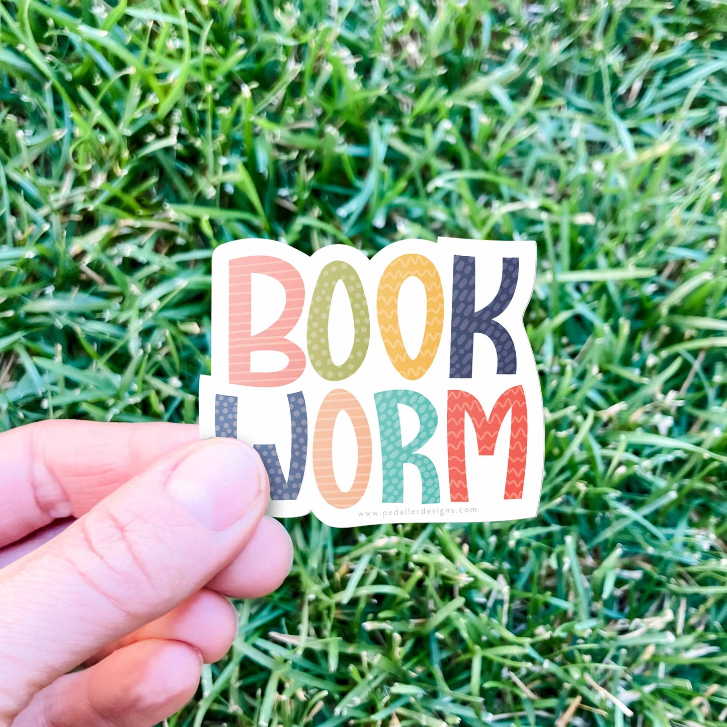 Book Worm Vinyl Sticker