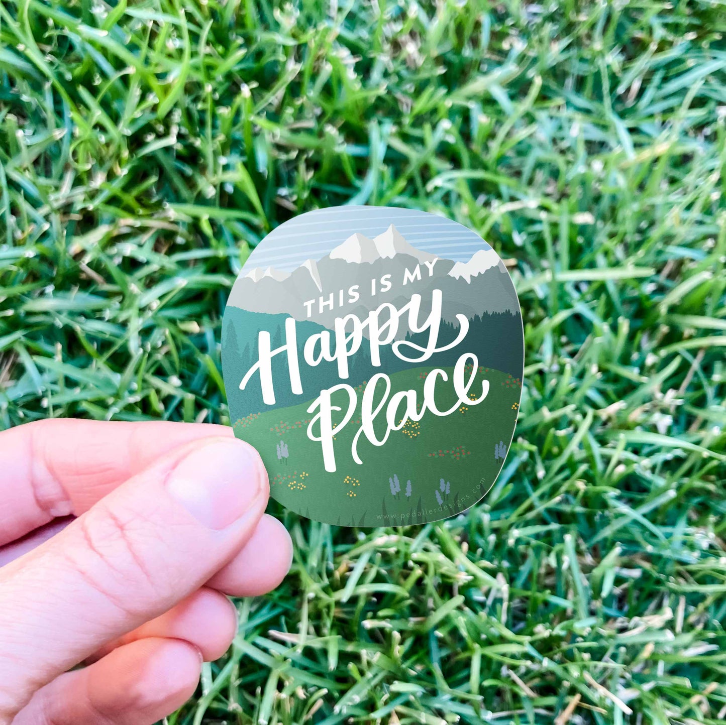 This is my Happy Place Mountain Vinyl Sticker