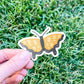 Yellow Butterfly Vinyl Sticker