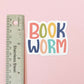 Book Worm Vinyl Sticker