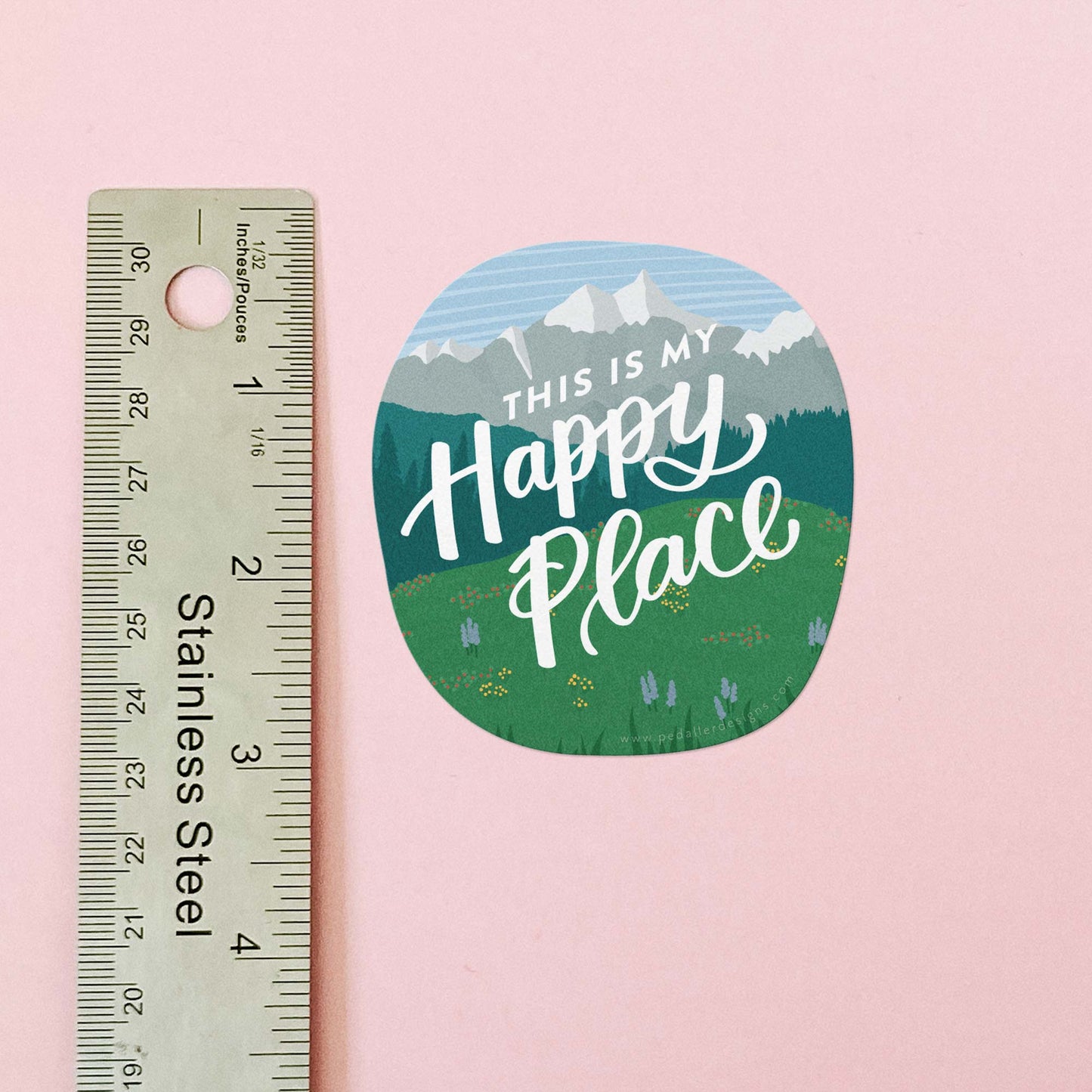 This is my Happy Place Mountain Vinyl Sticker