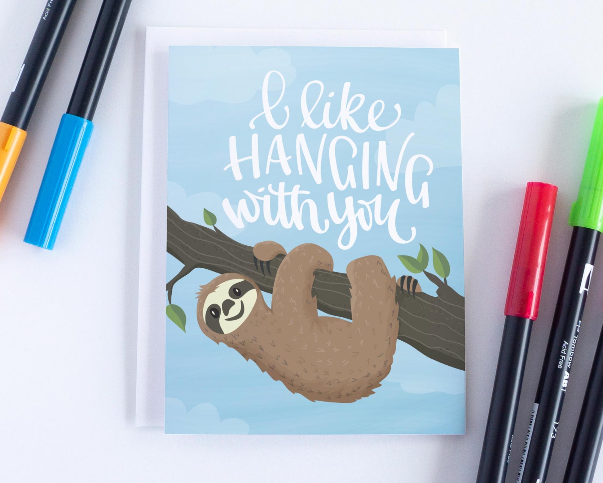 Sloth Friendship Card Pedaller Designs Sloth Friendship Card Pedaller Designs