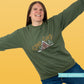 Women's Forest Cabin Sweatshirt "Stay Cosy" - Military Green