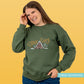 Women's Forest Cabin Sweatshirt "Stay Cosy" - Military Green