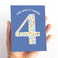 Super Hero Fourth Birthday Card