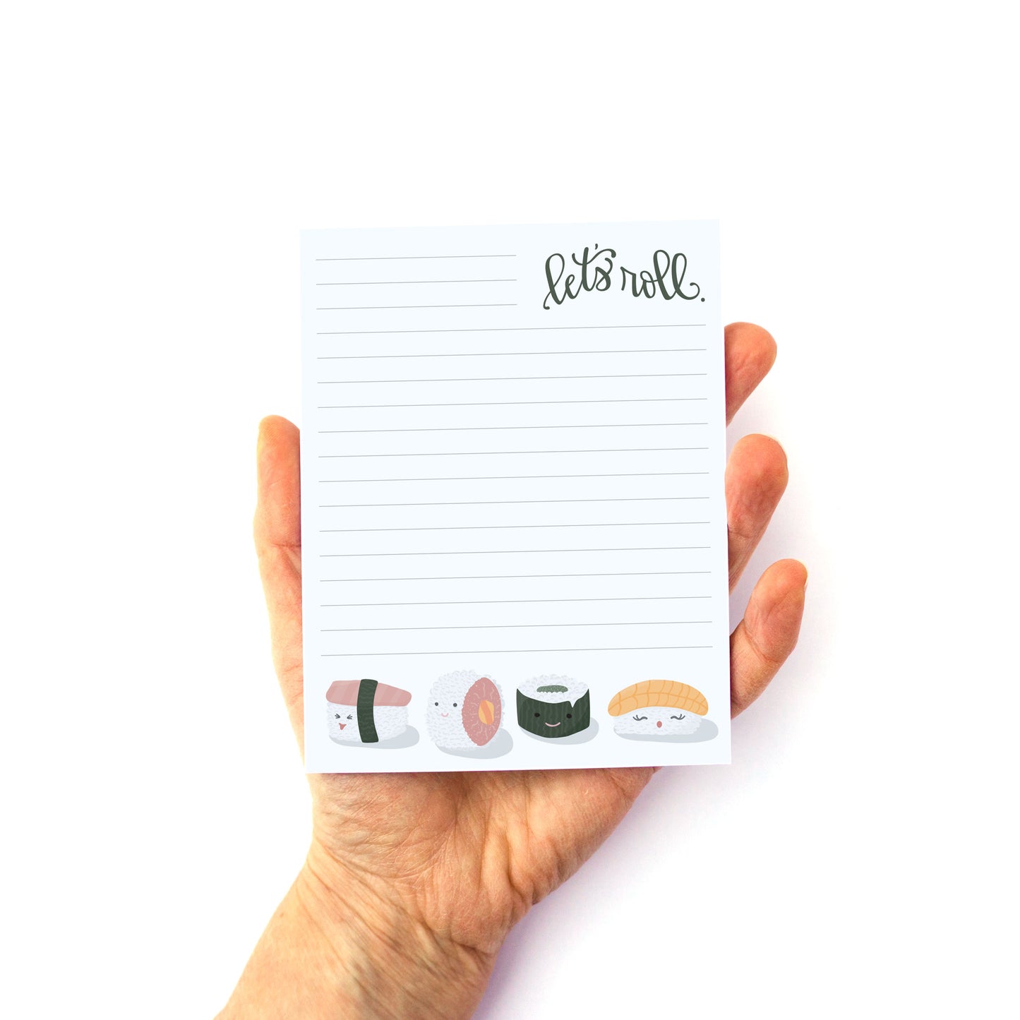 Let's Roll Sushi Mini Notepad