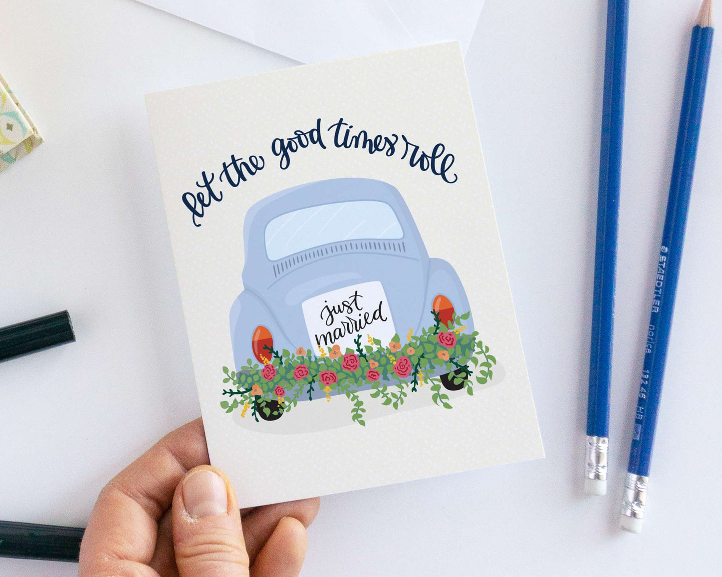 Let the good times roll Wedding Card