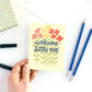 Cute Floral New Baby Card