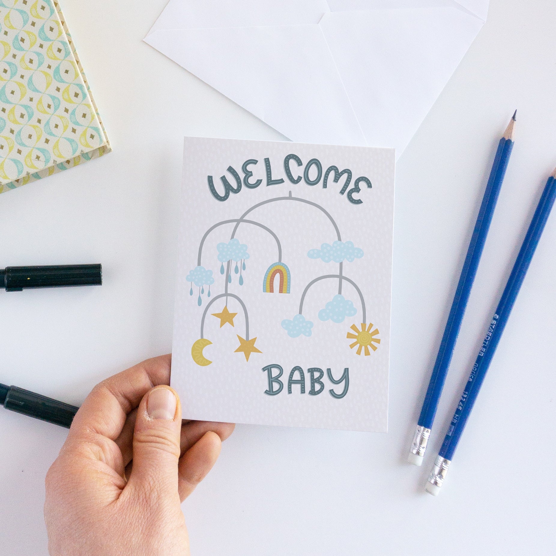 unique Gender Neutral baby shower greeting card