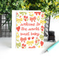 Bows and Flowers Baby Shower Card