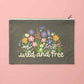 Wildflowers "Wild and Free" Canvas Pouch