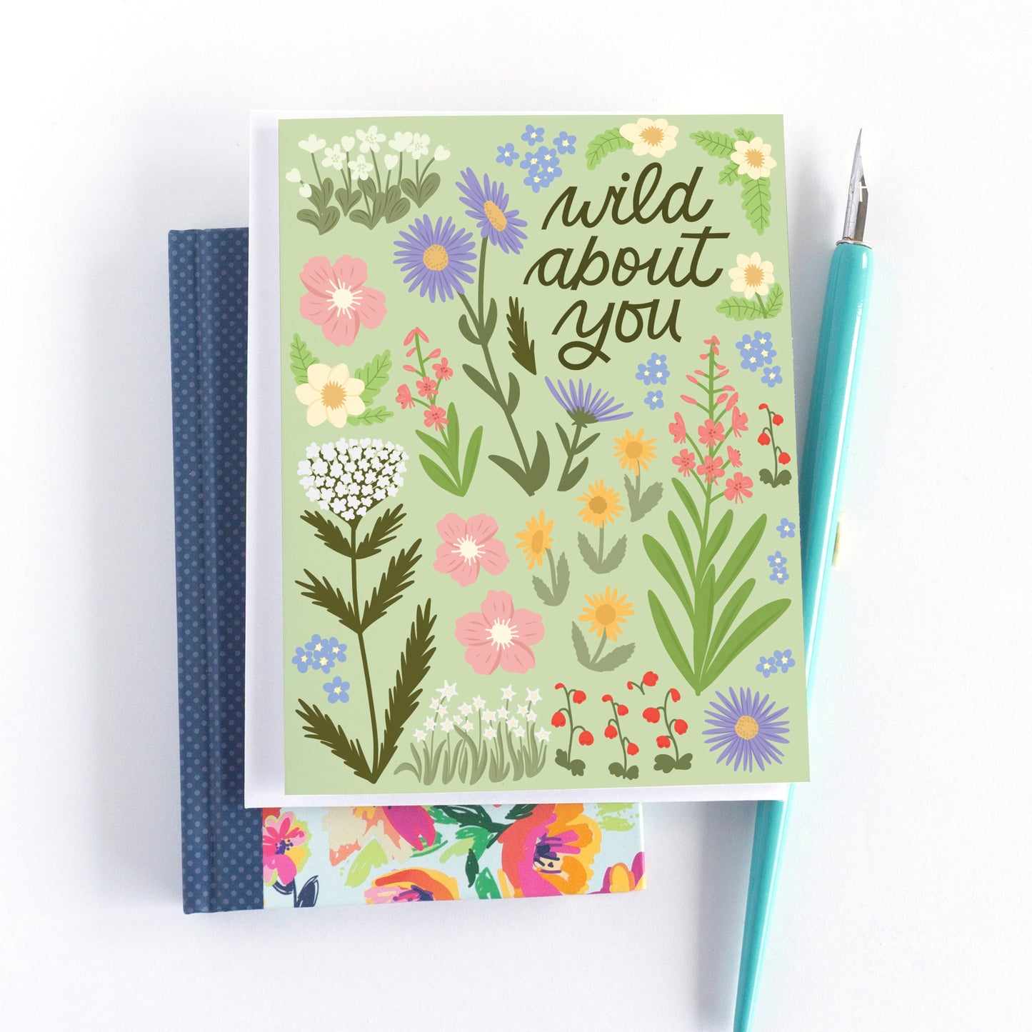 Wild Flowers Love Card