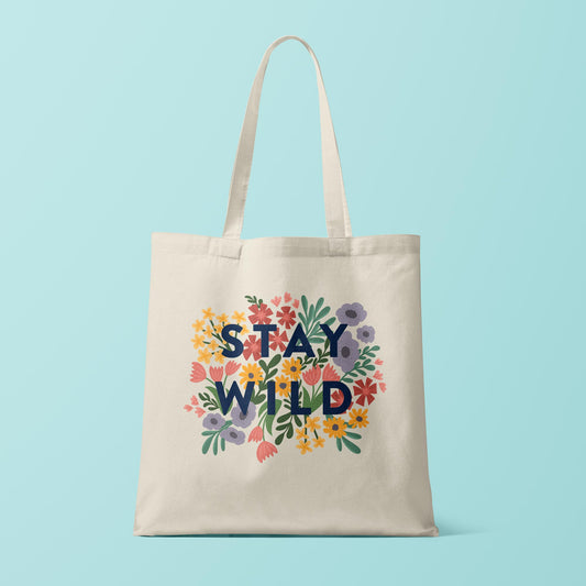 Wildflower Canvas Tote Bag