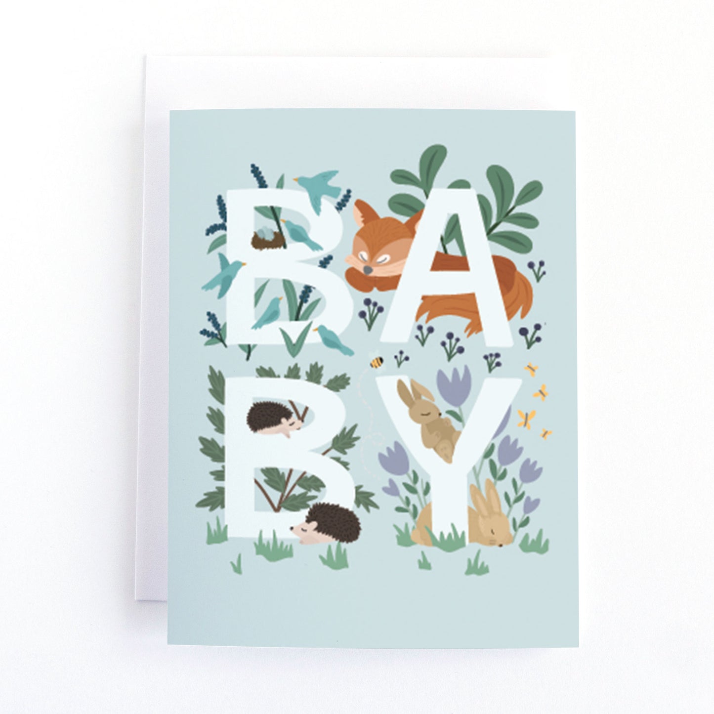 Woodland Animals New Baby Card