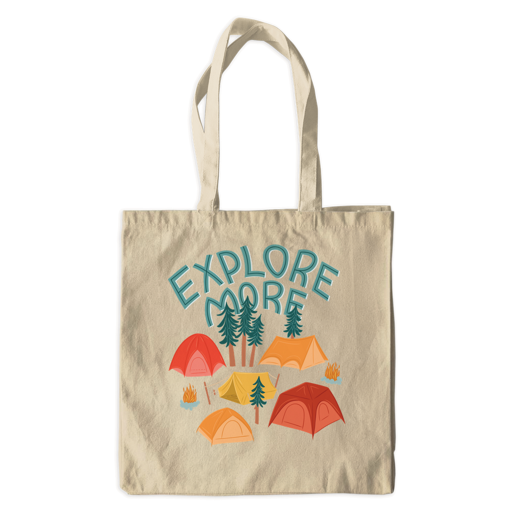 Camping Canvas Tote Bag