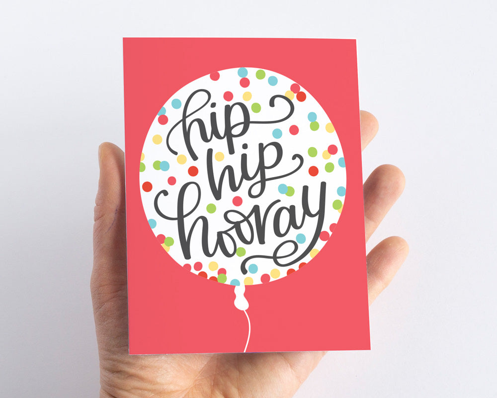 Hip, Hip, Hooray Birthday Card